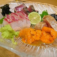 炭火割烹 大嶋 - お刺身の盛り合わせ