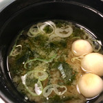 汐彩 - 青さとお麩のお味噌汁！！