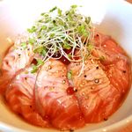 サーモンバル パーシャ - 20170902トロサーモンとアボカドの丼（土日限定ランチ）