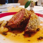 北島亭 - 2017.7.  カナダ ケバック産 鴨胸肉のロースト 青こしょうマスタードディアヴル風