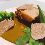 北島亭 - 2017.7.  千葉房州産 鮑のムニエル 肝ソース