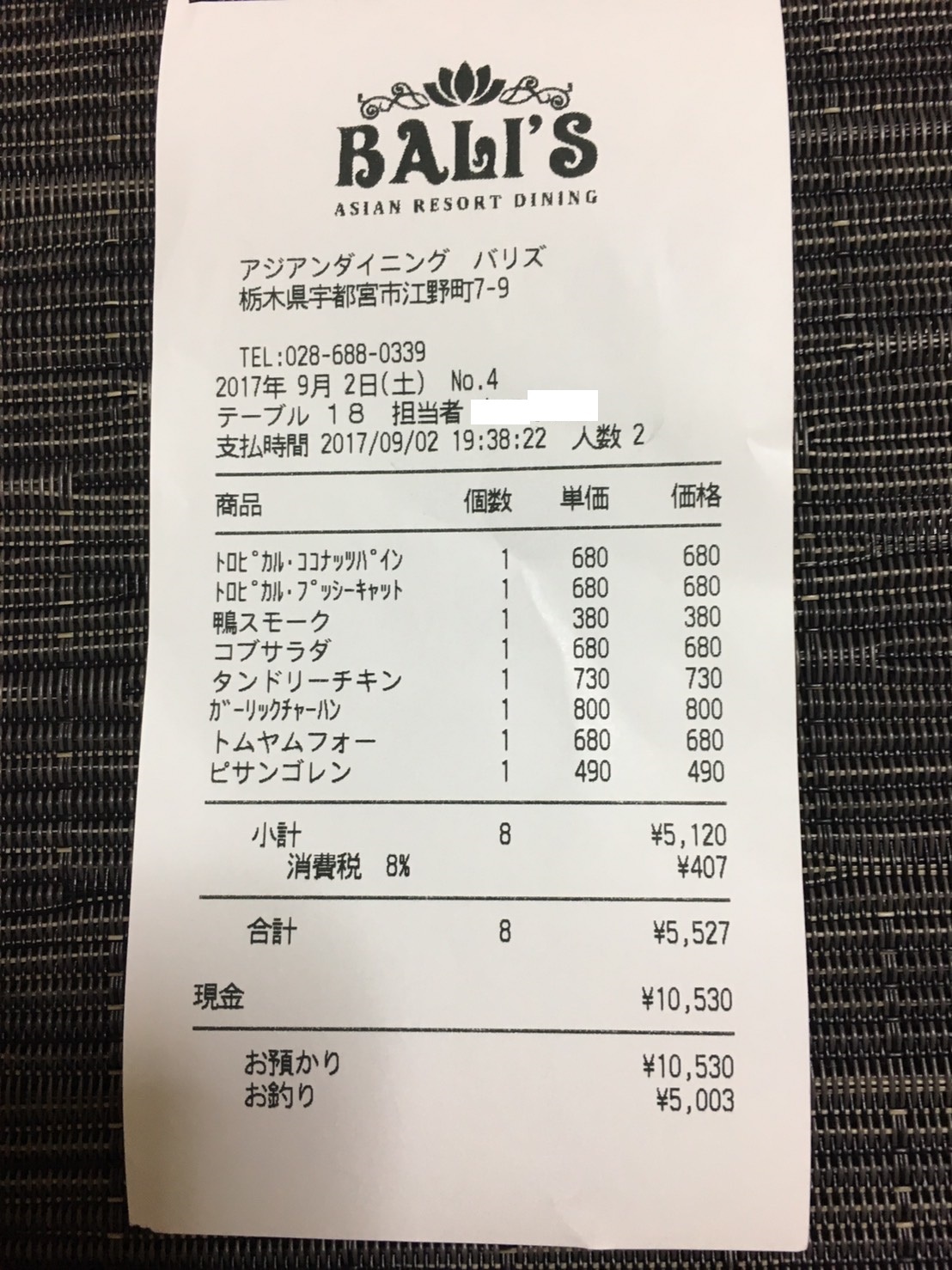 アジアンリゾートダイニング バリズ name=