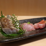 こころや - 炙りカマス、黒むつ、炙り金目鯛アップ