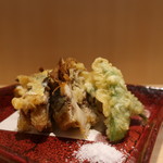 こころや - さんまの舞茸巻天ぷらアップ