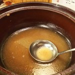 酔月 - チャンポン麺食べ終わった後。これにご飯もいれたりする