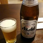 酒と肴とラーメン おかめん - ビール中瓶(税込み600円)
