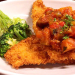 カフェ シオン - カレイのフライ〜ラタトゥイユソース