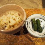 柳家 - 炊き込みご飯と漬物