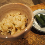 柳家 - 炊き込みご飯と漬物