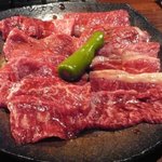 薩摩 牛の蔵 - カルビ＆ロース ランチ（大盛）1,400円