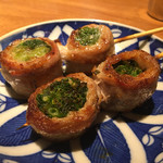 やさい串巻き なるとや - 串巻き、まずは奴ねぎからのスタートですよ〜