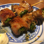 やさい串巻き なるとや - オクラはお好みでマヨネーズを付けて食べましょう〜