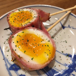 やさい串巻き なるとや - レセプション半熟卵も美味かった❣️