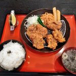 ふじやからあげ - 唐揚げ定食（元祖・大）