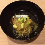 うを徳 - 根室 秋刀魚 有馬煮 + 宮城 青大豆 + 素麺南瓜