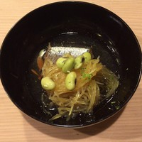 うを徳 - 根室 秋刀魚 有馬煮 + 宮城 青大豆 + 素麺南瓜