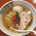 THE BLUE'S NOODLES - 白そば 750円 +煮卵 100円 2017年8月