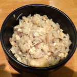 ラーメン 坊也哲 - 冷やし鶏そばセット（ホタテの炊き込みご飯）