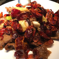 中国料理 四川 - 牛フィレ肉の四川山椒 赤唐辛子炒め