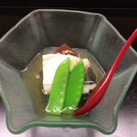 お料理 直心 - まな鰹　しいたけ　きぬさや　わかめ