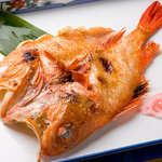 Salt-grilled single fish kinki half body