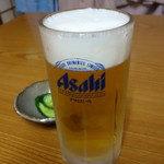 おとっつ庵 - 生ビール・アサヒですね。