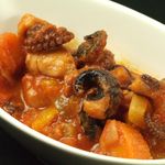 Spicy octopus stew with tomato