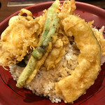 天丼あさひ - 上天丼てんこ盛り880円