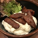 旨唐揚げと居酒メシ ミライザカ - 雲仙ハムポテトサラダ　￥499-