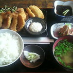 鮮魚もとぶ さしみ亭 - ミックスフライ定食
