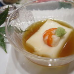 Ootani Sansou - 前菜：胡麻豆腐　海老　山葵