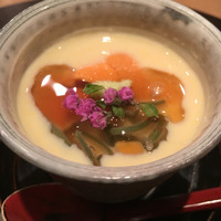 霞庭 まつばら - トウモロコシのすりながし　雲丹添え