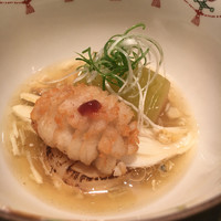 霞庭 まつばら - 煮物　鱧の揚げ煮・冬瓜・帆立・蟹