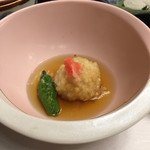 山の神温泉　優香苑 - 夕食…揚げ物(蓮根饅頭)