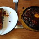 そらいえ - 肉々肉々玉（関西玉）+肉巻きおにぎり：1,450円+350円