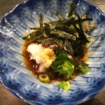 一品料理 六一 - 付き出しのタコポン酢。