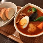 スープカレー屋 鴻 - 「赤スープ」「豚しゃぶ」1,150円