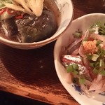 酒房一 - 鯵と茄子の煮浸しが最高でした。
