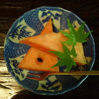 美山荘 - 湯上りのすいか