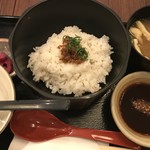 ご飯ととろろ とろ麦 - 