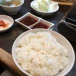 Gyuu douraku - 夕食セットこれにハラミとテッチャン