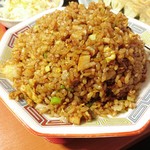 Chuukaryouri Fukuraku - 「黒炒飯定食」の黒炒飯