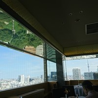 銀座アスター お茶の水賓館 - 右窓からスカイツリーが見えます。鏡には直ぐ下の景色が写っています