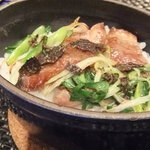 レストラン バカール - 2011.１月　鴨と九条ねぎの鉄鍋炊きあげご飯