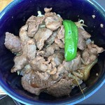 Shatofurian - 【2017年07月】ジンギスカン丼のアップ、もう少し「華」が有る盛付にしたらいいのにぃ(笑)。