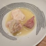 銀座 篝 - 水炊き鍋のアップ(2017.09)