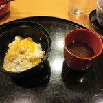 懐石料理 はし本 - ご飯：鱧と松茸の玉子とじご飯　＆　お味噌汁