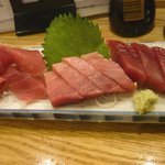 上州屋 - まぐろ３点盛り９００円★★★☆