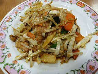 餃子の王将 - あまり旨くない野菜炒め。