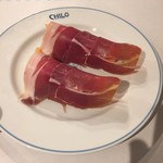 シェ シロ - フランス産赤肉メロンとフランス バイヨンヌ産生ハム ポルト酒添え